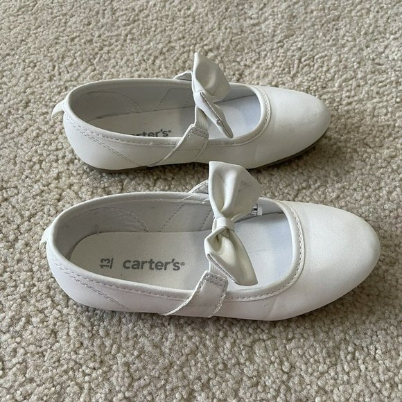 Carters Slip On White Dress Shoe Size 13 - Picture 6 of 8